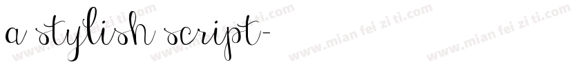 a stylish script字体转换
